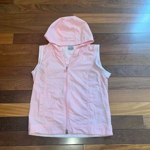 Ladies Size Medium Pink and White Nike Hooded Vest